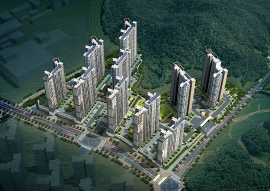 계룡 푸르지오 더 퍼스트 조감도. <대우건설 제공>